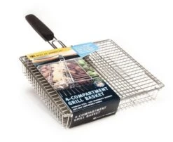 GRIGLIA UNIVERSALE 4 SCOMPARTI PER BARBECUE